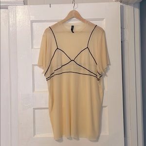 Sheer bikini overlay coverup top